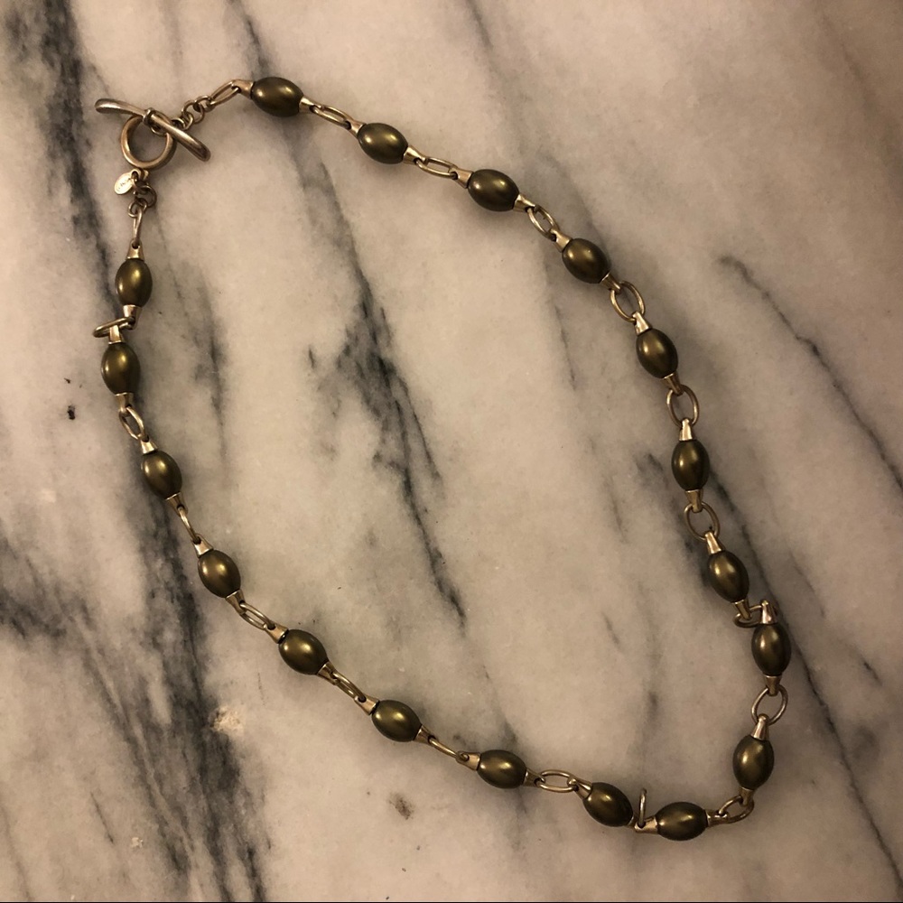 Green beaded necklace